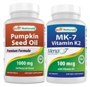 Olje iz semen bučke 1000 mg in vitamin K2 (MK7) z D3