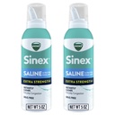VICKS Sinex Saline Extra Strength Nazal Spray, 3X Koncentriran* Brez zdravil Ultra Fine Mist, Takoj počisti sluz, Ultra koncentrirana za jasno prebavne motnje hitro, varno za vsakodnevno uporabo, 5 OZ x 2