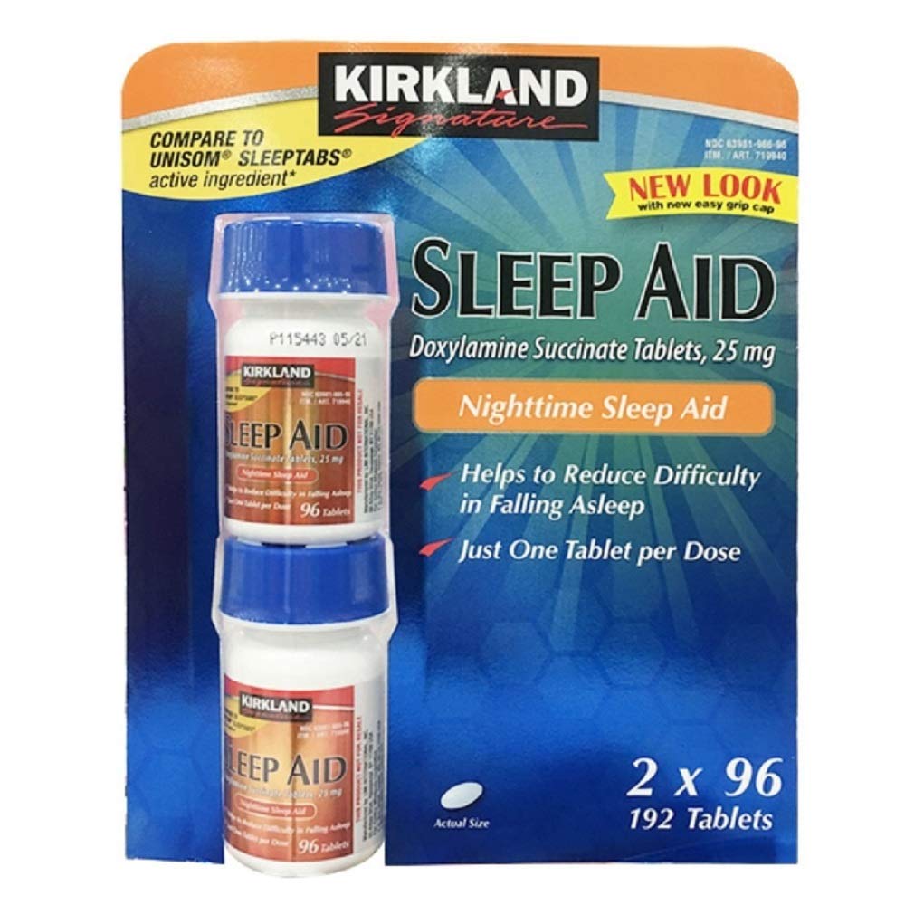 Kirkland podpis pomoči v spanju doksilamin sukcinat 25 Mg, 2 pakiranji (192 tablet)