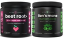 NutraChamps Beet Root Powder & Lion's Mane Powder. Močni kroženje in adaptogene mešanice