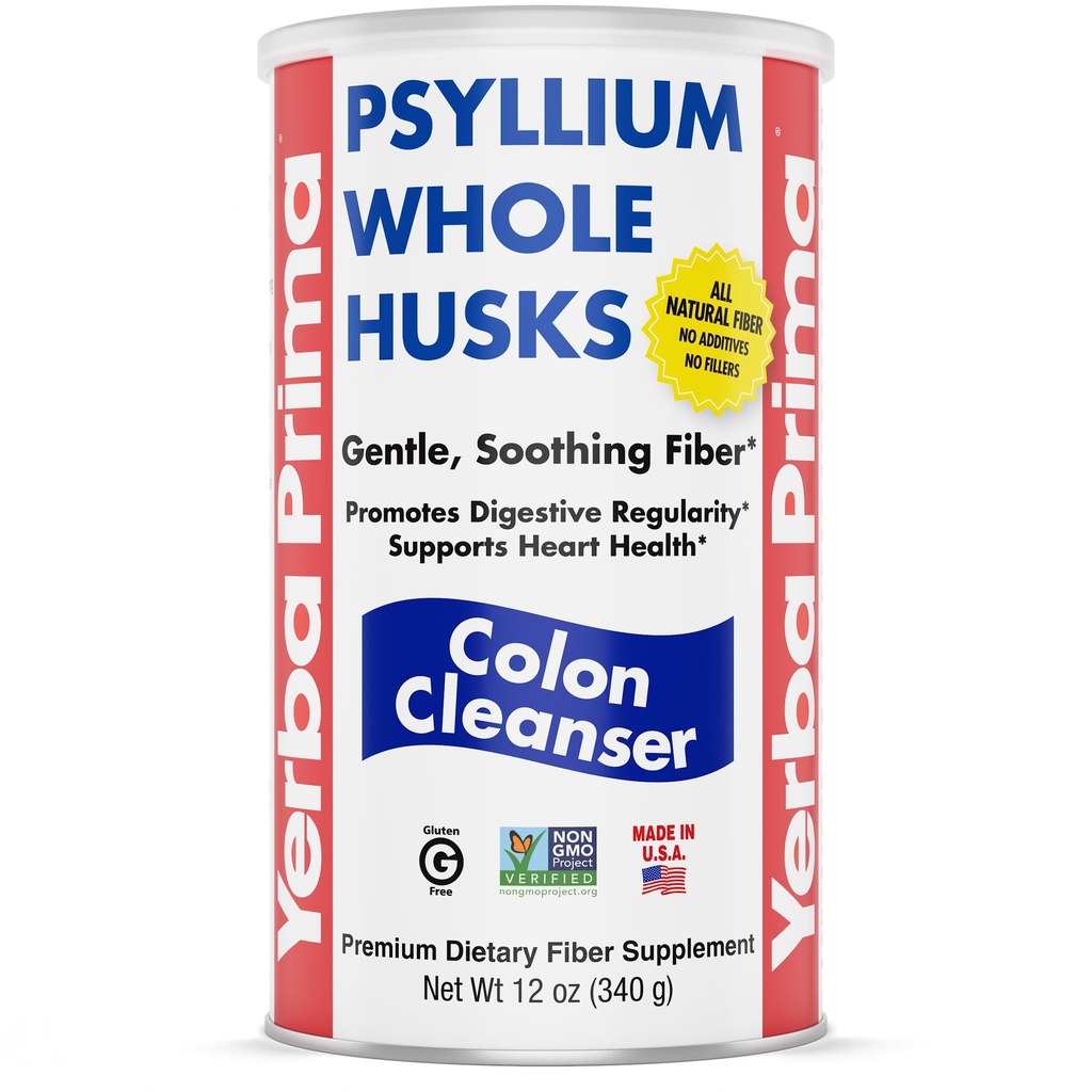 Yerba Prima Psyllium Husk, 12 Ounce - Cel Husk Fiber dodatek, Vegan, Brez sladkorja ali umetnih sladil, Ne GSO, Gluten brezplačno