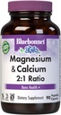 Bluebonnet Nutrition Magnezij in kalcij 2:1 Razmerje, zdravje kosti*, Non-GMO, Vegan, Kosher Certified, Gluten-free, Soy-free, Dairy-free, 90 Zelenjavne kapsule, 30 Servinges