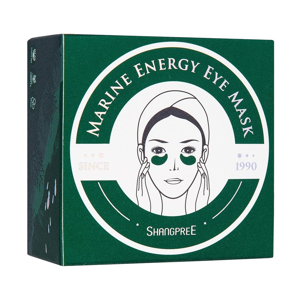 SHANGPREE Maska za oči (30 parov) pod očesnimi obliži, Premium Korean Skin Care (Marine Energy)