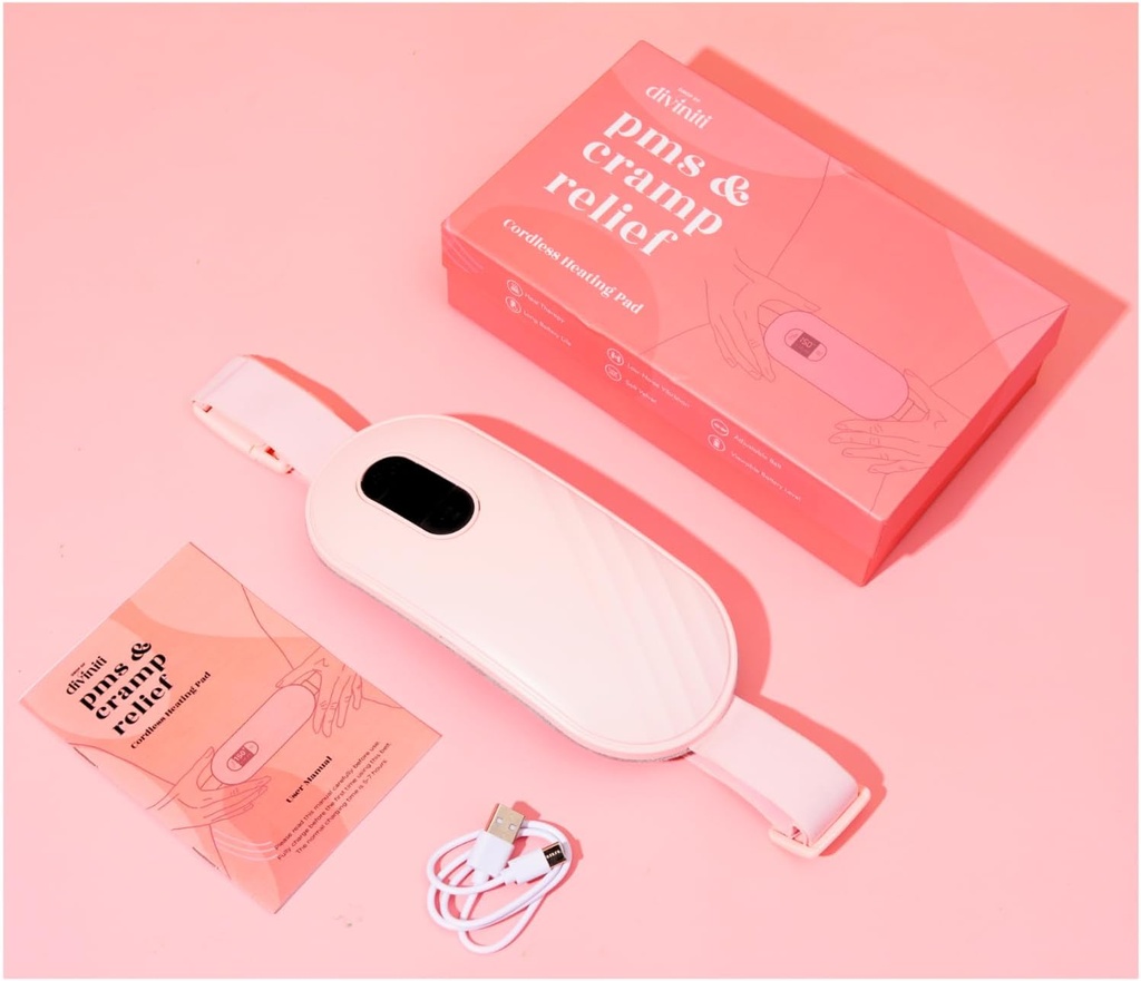 Prenosni grelni pad za obdobje Cramps - obdobje Cramps Relief Menstrualno ogrevanje Pad Vibration Ogrevanje Pad za bolečino, polnjenje baterije, brezžično ogrevanje Pad z Massager Girlfriend darila