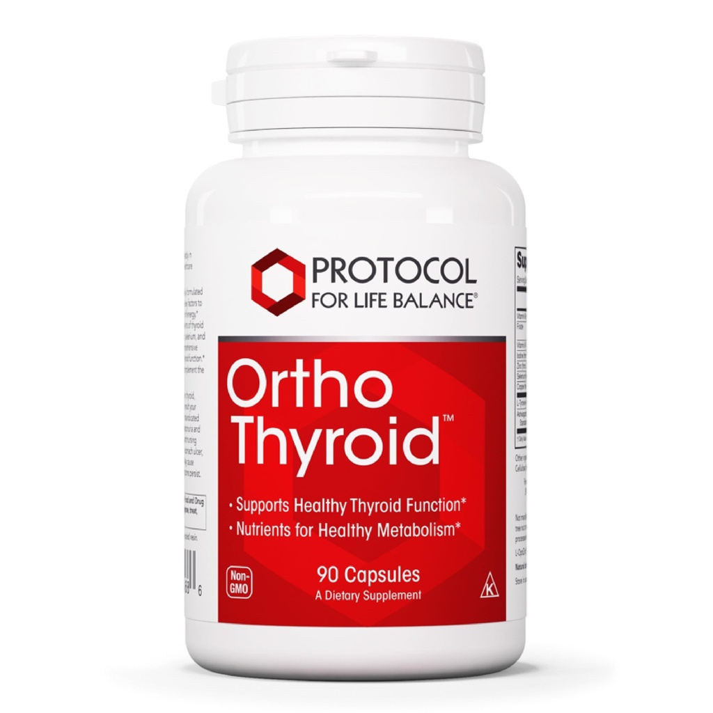 Protokol Ortho ščitnica - podpira zdravo delovanje ščitnice* - z Ashwagandha, cink & Selen - Non-GMO & Kosher - 90 Veg kapsule