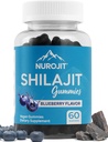 Shilajit Gumies, Borovničeva aroma, Himalajski ekstrakt, Lab Tested, Non-GMO, Gluten Free, Vegan prijazno, Mess-free Alternative to Resin, Enostavno dodajanje v Daily Rutine, 60 Vegan Gumies