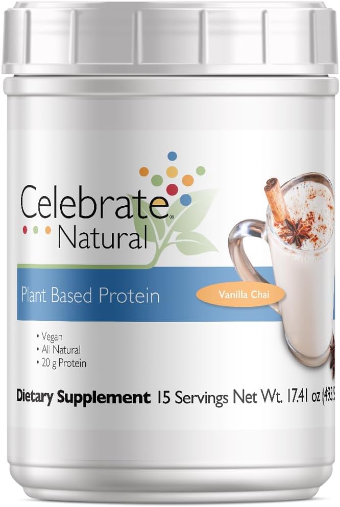 Proslavite vitamine Vegan Protein Powder - Vse naravne rastline na osnovi mešanice beljakovin Mix - 20g Pea Protein & 3g Fiber, za post-bariatrično kirurgijo - Vanilla Chai (15 Serving)