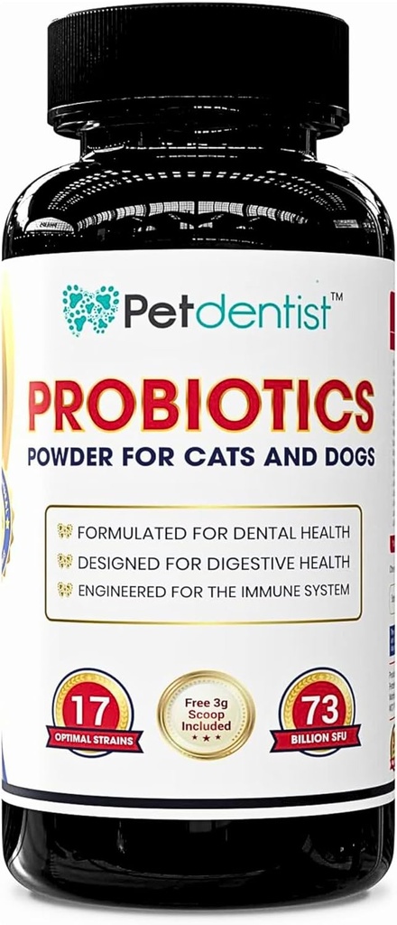 Probiotiki za pse in mačke 17 Bakterijski sevi 73 milijard CFU v prahu dopolnila za pse zobozdravstvo zdravje slabo dihanje pes prebavljanje kože plašč in imuniteta podpora - 90g