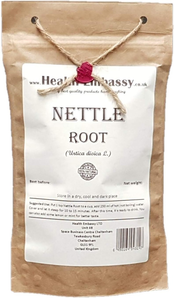 Zdravstveno veleposlaništvo Nettle Root (Urtica dioica) 100% naravna (50g)