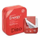 DISO - Energija - hitro raztapljanje kofein stripi z vitamini, jagodni okus, Vegan, brez sladkorja, visoka absorpcija, Gluten brez, posamično zaviti, 30 Razrešljivi trakovi