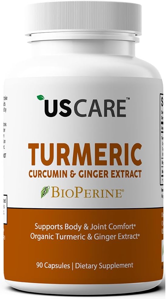 USCare Kurkumin z Ginger & 95% Curcuminoidi & BioPerin