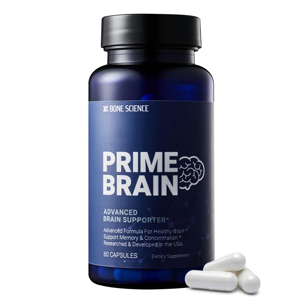 BON ZNANOST - Prime Brain Supplement - Nootropic for Focus, Memory & Cognitive Performance, z Alpha GPC, L-Theanine & Ginkgo Biloba, Vegan - 60 kapsul