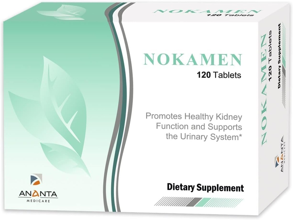 ANANTA MEDICARE Nokamen Podpora ledvic dopolnilo – Zeliščna formula za zdravje sečil Tract – 120 tablet