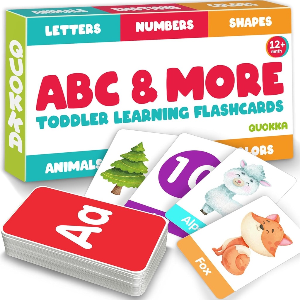 ABC učenje Flash kartice za Toddlers 2-4 let star - 60 Flash kartice igrača za otroke starosti 1-3-5 s Quokka - Alphabet številke Barve Pisma Živali Spoznajte dejavnosti - Prve besede Izobraževalna igra