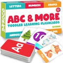ABC učenje Flash kartice za Toddlers 2-4 let star - 60 Flash kartice igrača za otroke starosti 1-3-5 s Quokka - Alphabet številke Barve Pisma Živali Spoznajte dejavnosti - Prve besede Izobraževalna igra