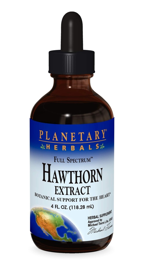 Planetarna zelišča Polni spekter Hawthorn Liquid Extract dodatek, 4 Fluid Ounce