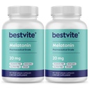BESTVITE Melatonin 20mg (240 vegetarijanskih kapsul) (120 x 2) - brez stearat - vegan - brez GSO - brez glutena