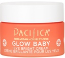 Pacifica Glow Baby Posvetlitev oči krema – Vitamin C pod oči krema za temne kroge & Puffiness, Kofein-infundirani oči Brightener za utrujene oči Fragrance-Free 0.5 oz Clean Vegan Dermatolog Tested