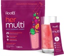 Root'd Multivitaminski prašek za ženske - 25 Vitamini in minerali s 3X elektroliti, 9 Organic Superfoods, probiotiki in encimi, Sugar-free Multivitamin & Hidracija 