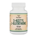Kapsule S-acetil L-glutation - 100 mg, 60 (acetilirani glutation antioksidant - bolj absorbljiv kot glutation in liposomski glutation, brez GMO in glutena) z dvojnim lesom