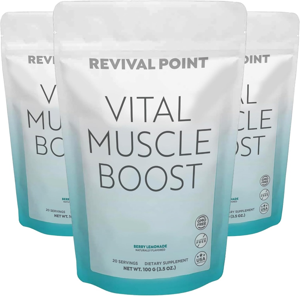 Vital Muscle Boost- Premium myHMB in vitamin D3 dodatek za odrasle– Patented HMB Powder 3000mg- za zdrave mišice, energijo in živahno aktivno življenje- podpira sintezo beljakovin in moč