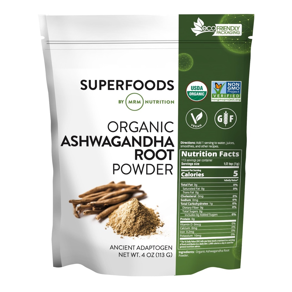 MRM Nutrition Organic Ashwagandha Root Powder 