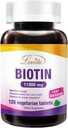 LOVITA Največja jakost 11.000mcg Biotin: hitro raztapljanje, vegetarijanske tablete - enostavno Absorbirane, Gluten & Dairy-free, 128 Vegansko-prijateljske tablete