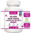 Kolagen Biotin Keratin Hialuronska kislina Kompleksni dodatek z vitaminom E, folno kislino, bučnim semenom in MSM, 60 kapsul, 1000 mg