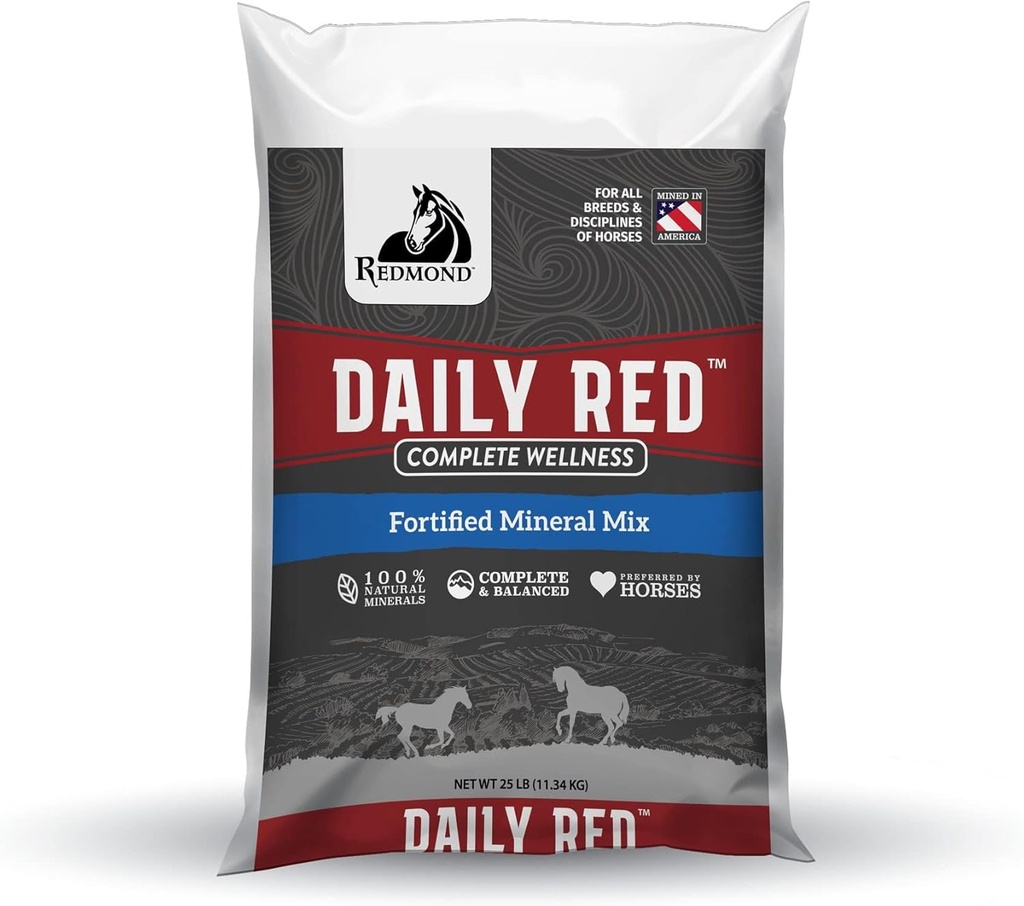 Dnevno rdeča popolna Wellness, Fortified Mineral Mix dodatek za konje, 25lb Ponovno polnjenje vrečko
