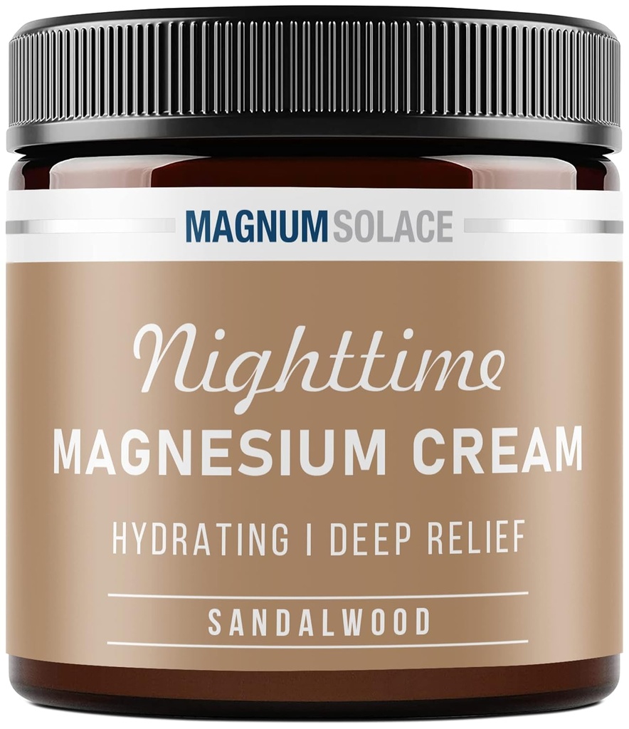 Magnezijev losjon – nočna magnezijeva krema – Nanesite na nožne mišice, roke ali prsni koš – Topični magnezijev klorid – ZDA Made and Safe for Kids (Sandalwood) 4 Fl Oz (Pack of 1)
