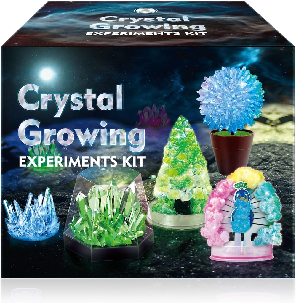 UNGLINGA Crystal Growing Experimental Science Kompleti za otroke, S.T.E.M Projekti Učenje izobraževalnih igrač Darila Ideja za dekleta, Odrasti 5 Živahni kristali izdelavo komplet