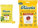 Ricola sladkor brez limone metin zeliščni kašelj Supresiven grlo kapljice, 105ct vrečka & Original Natural Herb Cough Supressan grlo kapljice, 45 Kapljice, bori kašelj seveda