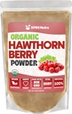 XPRS Nutra Organic Hawthorn Berry Powder - Premium USDA Organic Hawthorne Berry Powder za kardiovaskularno podporo - Vegansko prijazno Hearth dodatek (16 Ounce)