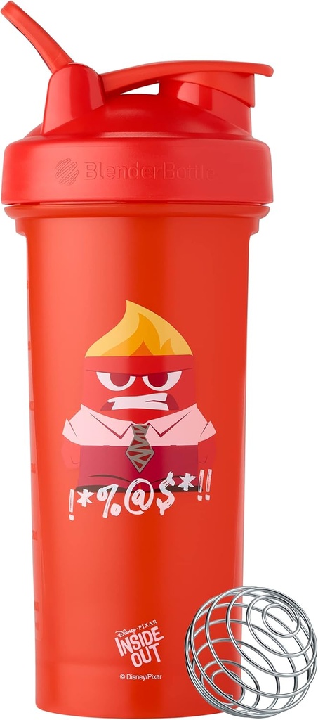 BlenderBottle Pixar Classic V2 Shaker steklenica kot nalašč za beljakovinske pretresi in pred vadbo, 28-Ounce, notranji