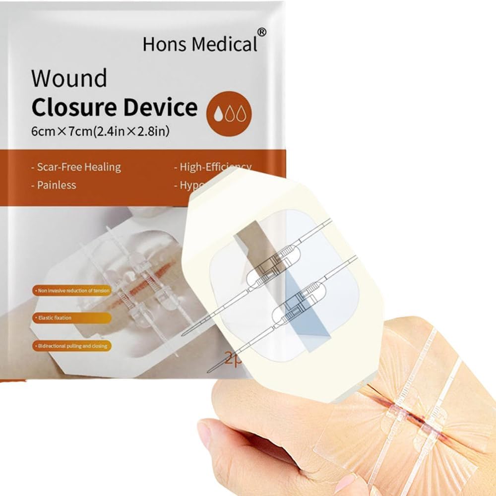 Suture Adhesive Bandages 2 PCS Kirurška raztrganina Popravila brez Sew Quick Clot Nujna zapora ran Naprava