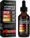 Vitamin B12 Tekoče kapljice - organski vitamin B12 Podjezične kapljice - organski vitamin B-kompleks B5 Pantotenska kislina - Veganska B12 Podjezična 5000 mcg z vitaminom B6, tekoča B12 Metilkobalamin Podpore