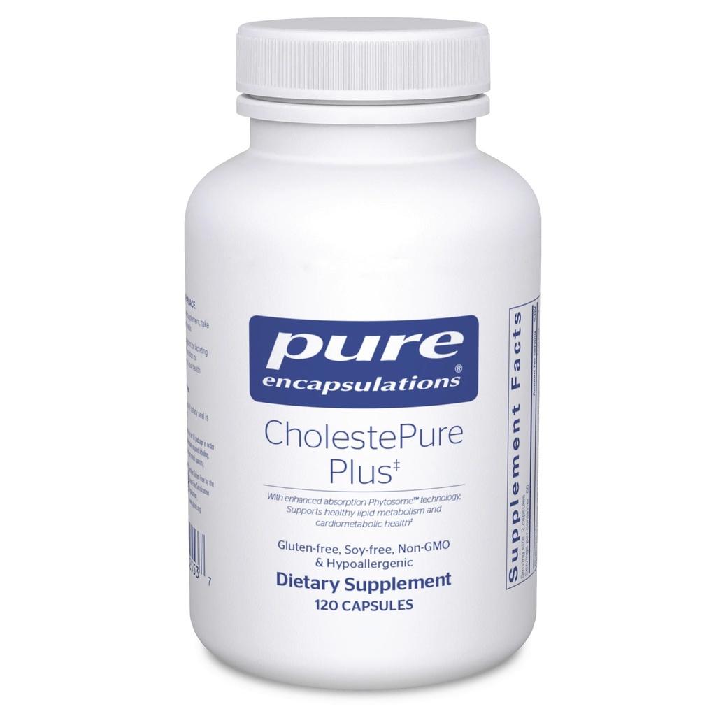 Čiste enkapsulacije CholestePure Plus 120's - podpira lipidno presnovo in zdravje srca* - Berberine dodatek - s Citrus Bergamot - Gluten Free & Non-GMO - 120 kapsul