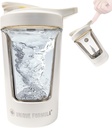 Electric Protein Shaker Plastenka – 15oz USB Polnilni prenosni mešalnik za stresalnik za beljakovine, Smoothies & Pre Workout, Tritan-Safe, BPA-free, Gym pribor, puščanje dokaz (bela)