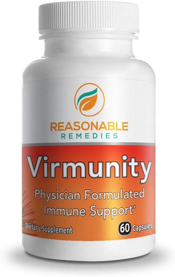 Zdravilo Virmunity - Imunska podpora, 60 kapsul za odrasle, z vitaminom C in E, selenom, cinkom, antioksidanti, NAC in probiotiki.