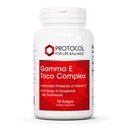 PROTOKOL ZA ŽIVLJENJSKO BILANCE Gama E Toco Complex - Vitamin E 300mg - Antioksidant Podpora - za kardiovaskularno zdravje in zdravje možganov - s tokotrienoli - Halal & Dairy Free - 90 Softgels