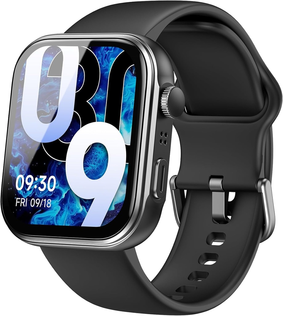 TOZO AMOLED S6 Smart Watch 1.85" Ultra-Clear Screen Dynamic Faces Bluetooth Call, 100+ Športni načini Fitness Activity Tracker z monitorjem spanja IP68 vodoodporna črna