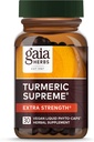 Gaia Herbs Turmeric Supreme Extra Jakost - podpira občasno otekanje iz normalno Wear & Tear - z kurkumin & črna paprika - 30 Vegan tekoče Phyto-Capsules (do 30-dnevno oskrbo)
