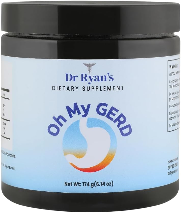 Dr. Ryan's - Oh My GERD - za Acid Reflux, GERD, Zgago, prebavne motnje & več - ustna, kognitivna in prebavna podpora - Nevtralizacija želodčne kisline - prehranska dopolnila - Natural Antacid Tablet Alternative