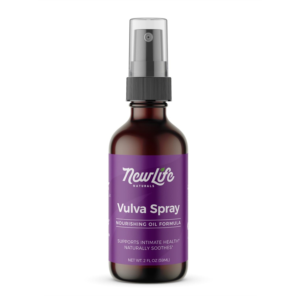 NewLife Naturals Feminine Spray Vaginalni vlažilec za suhost Srbenje Draženje PH Menopause Podpora z oljčnim oljem, limonada in več - 2 oz