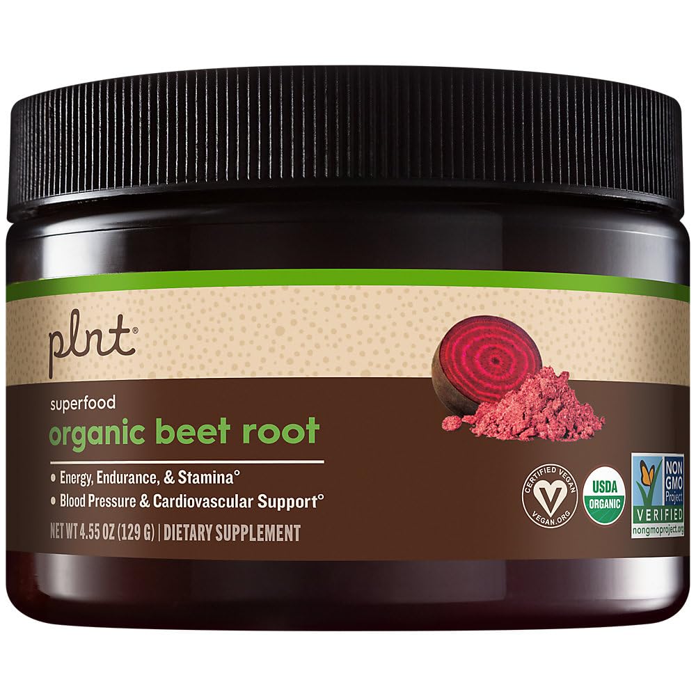Organic Beet Root Powder a" Superfood - Naravna energija in zdravo podporo krvnega tlaka (4.55 oz. / 30 Servings)