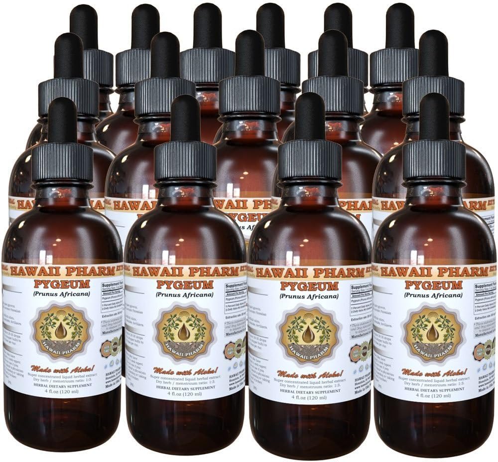 Pygeum Liquid Extract, Pygeum (Pygeum Africanum) Tinktura, zeliščni dodatek, Havaji Pharm, Made in USA, 15x4 fl.oz