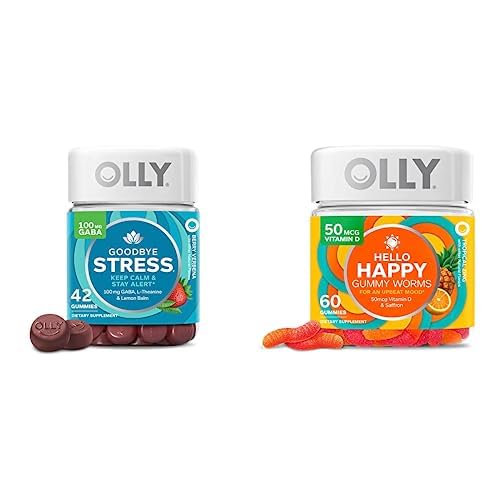 OLY Zbogom stres in zdravo Happy Gummy Starter paket paket, ohraniti miren, podpora razpoloženja, 42 in 60 grof
