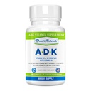 Moč po naravni ADK Vitamin dodatek - Visoka jakost mešanica VIT A D3 K2 Vitamin 5000 iu - Podpora zdravje kosti, srca in imunskega sistema - 60 kapsul (2 mesec oskrbe)