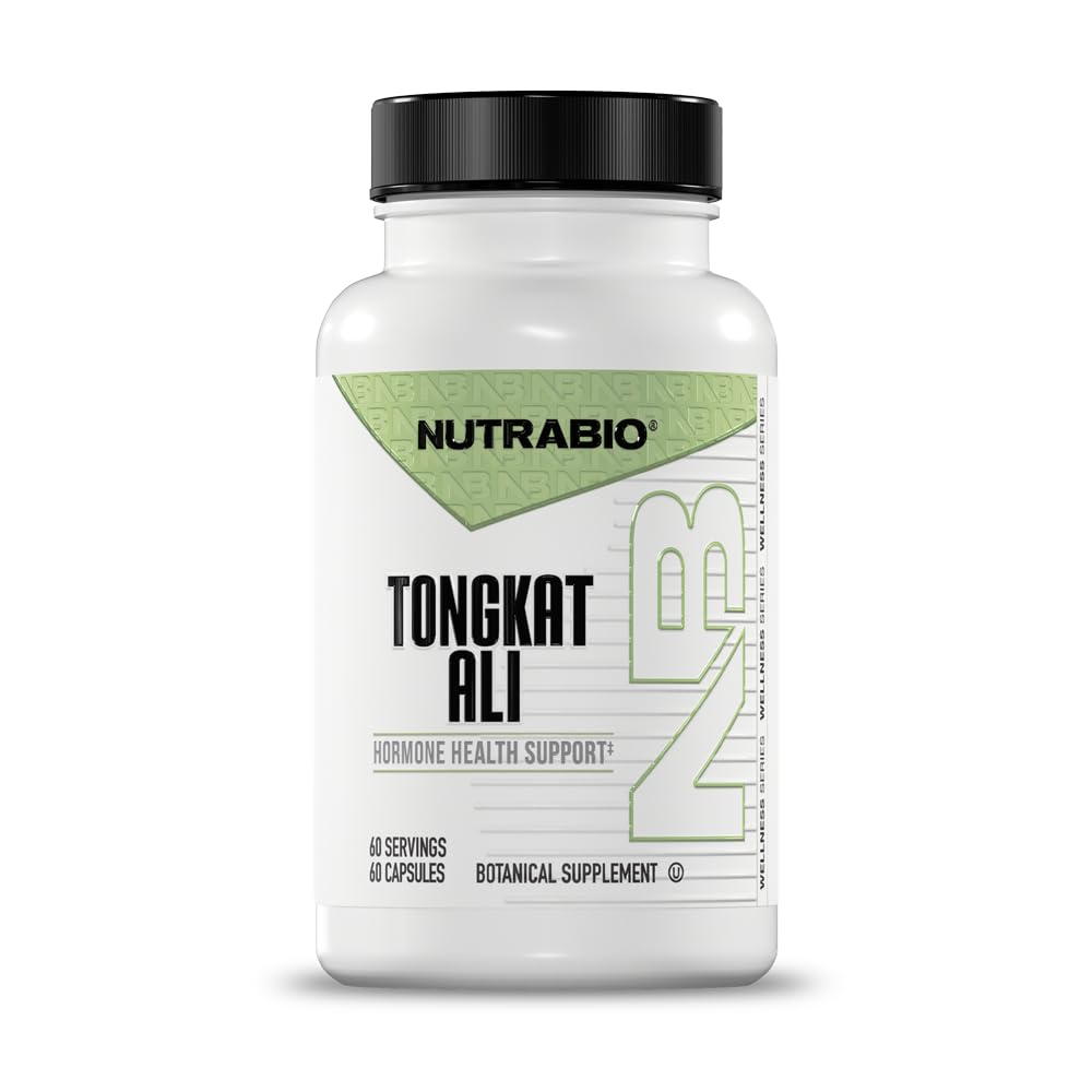 NutraBio Tongkat Ali Longjack 100 dodatek - naravna podpora za mišično maso, moč, zmogljivost- Longjack Tongkat Ali za moške- 200mg na kapsulo, 60 Servings