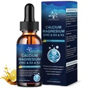 (1 pakiranje) Magnezij Kalcijev cink dodatek z vitaminom D3 K2 za ženske, Magnezij Glicinat Vegan Tekoče kapljice za odrasle Plus L-teanin Boron Sea Moss Extract, kosti, spanje in noge Cramps, 1 Fl Oz